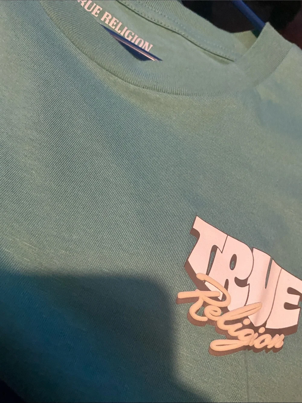 True Religion Teal Logo Graphic Tee